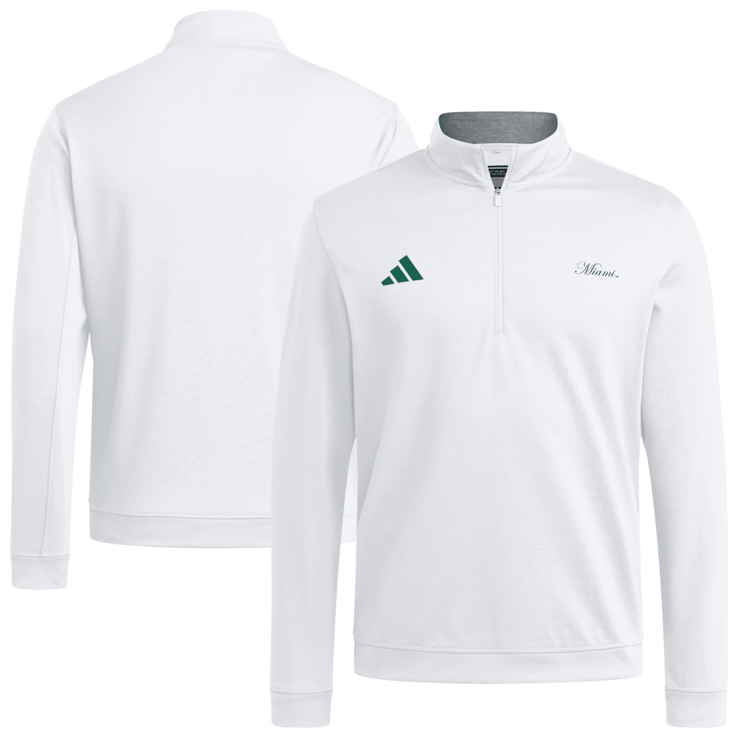 adidas Miami Hurricanes Elevated Quarter-Zip Jacket
