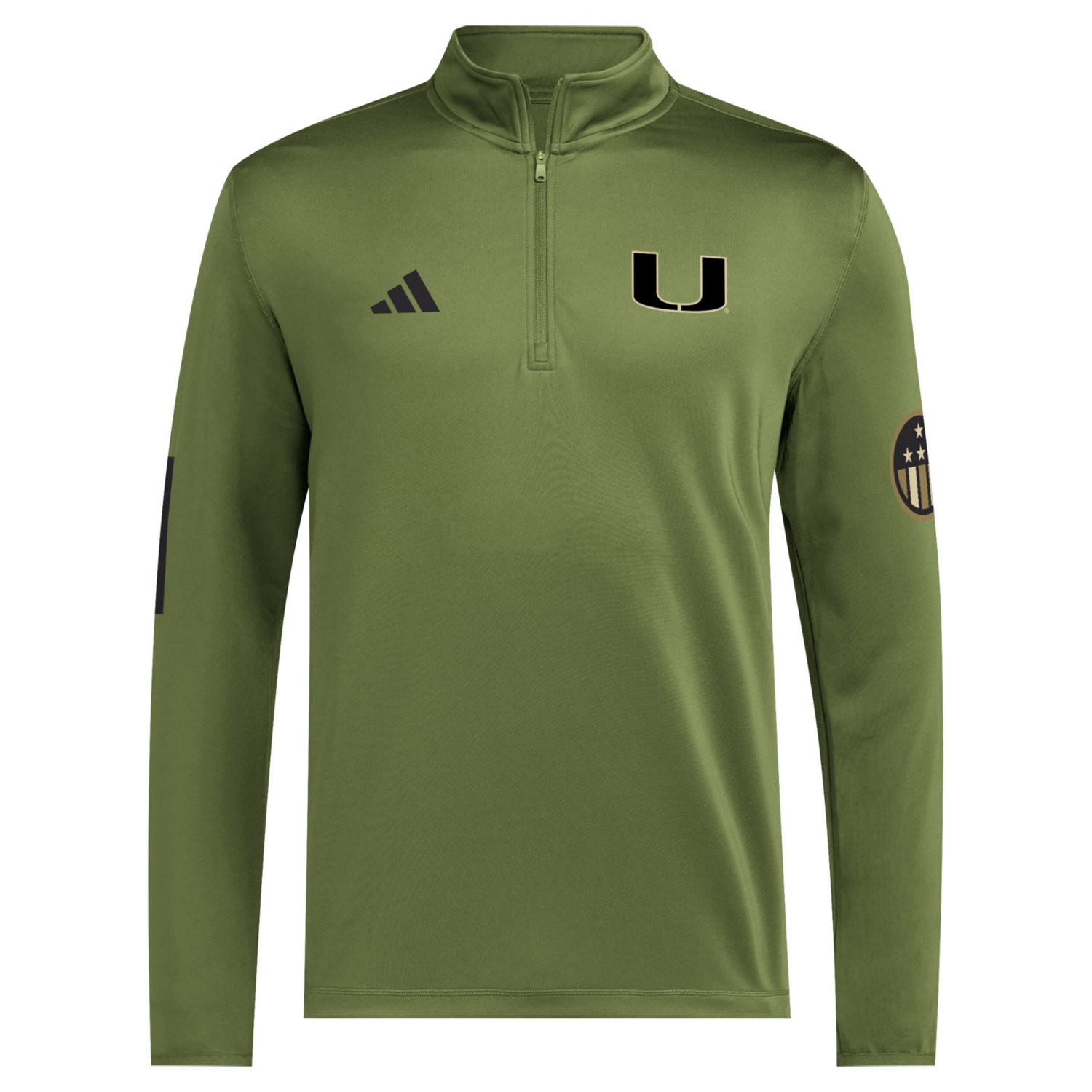 adidas Miami Hurricanes Half-Zip Golf Jacket - view number 2
