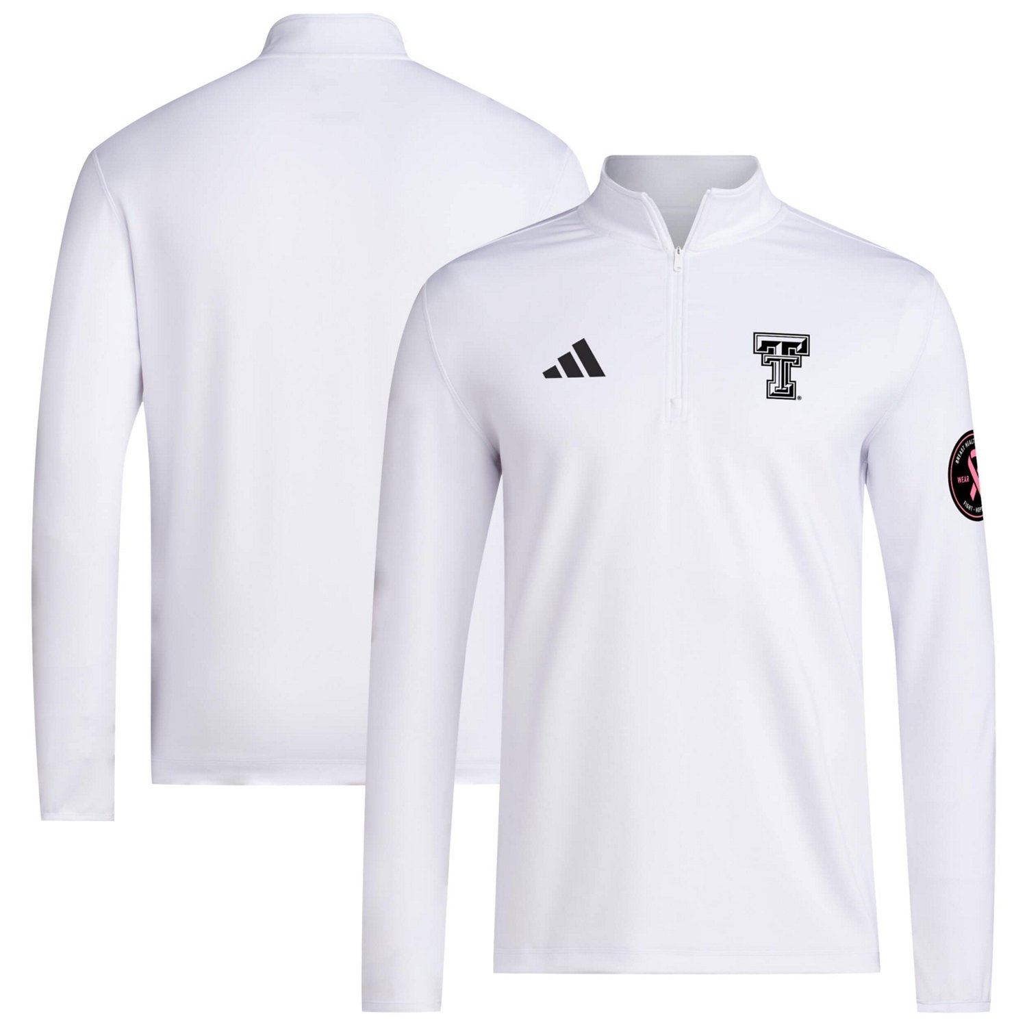 adidas Texas Tech Red Raiders Wear Pink Quarter-Zip Pullover