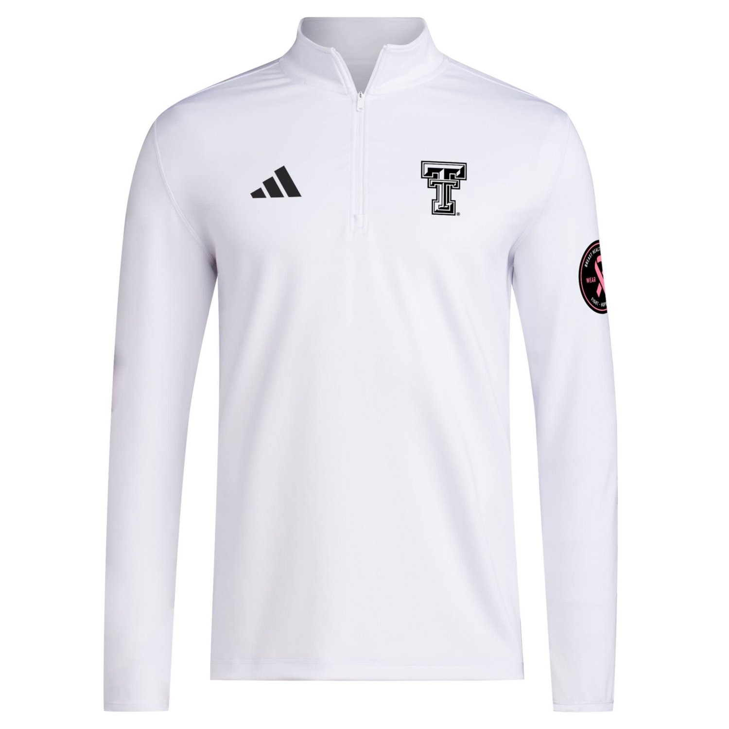 adidas Texas Tech Red Raiders Wear Pink Quarter-Zip Pullover