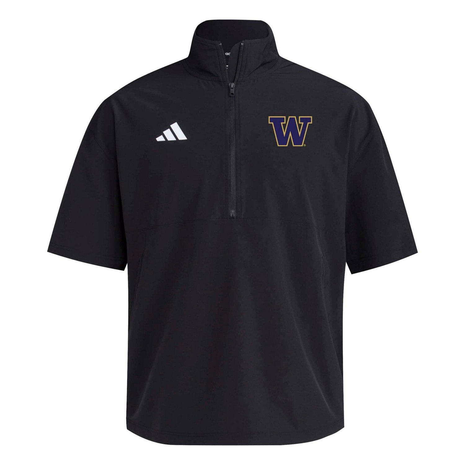 adidas Washington Huskies 2024 Half-Zip Short Sleeve Training Jacket - view number 2