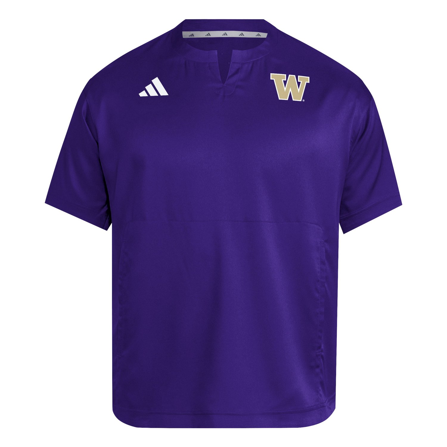 adidas Washington Huskies Dugout Coaches Adizero Notch Neck Pullover Top - view number 2