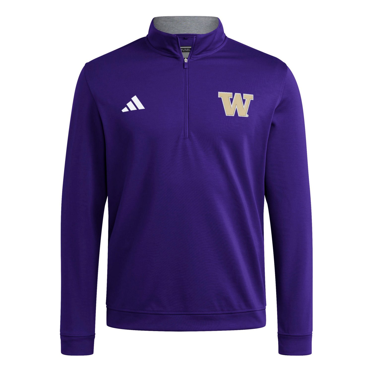 adidas Washington Huskies Elevated Tri-Blend Quarter-Zip Pullover - view number 2