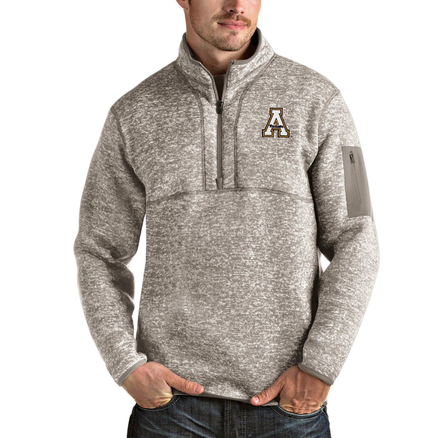 Antigua Appalachian State Mountaineers Fortune Half-Zip Pullover Jacket