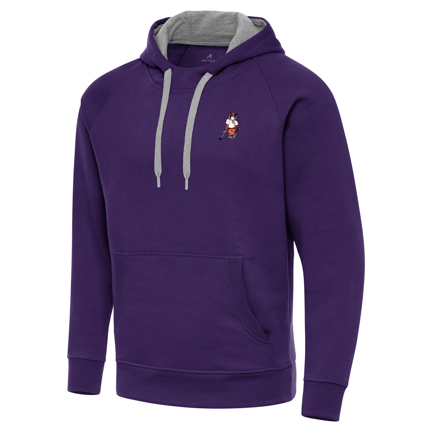 Antigua Clemson Tigers Golfer Victory Raglan Pullover Hoodie                                                                     - view number 2
