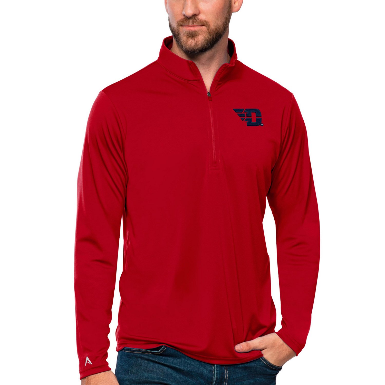 Antigua Dayton Flyers Tribute Quarter-Zip Top - view number 1