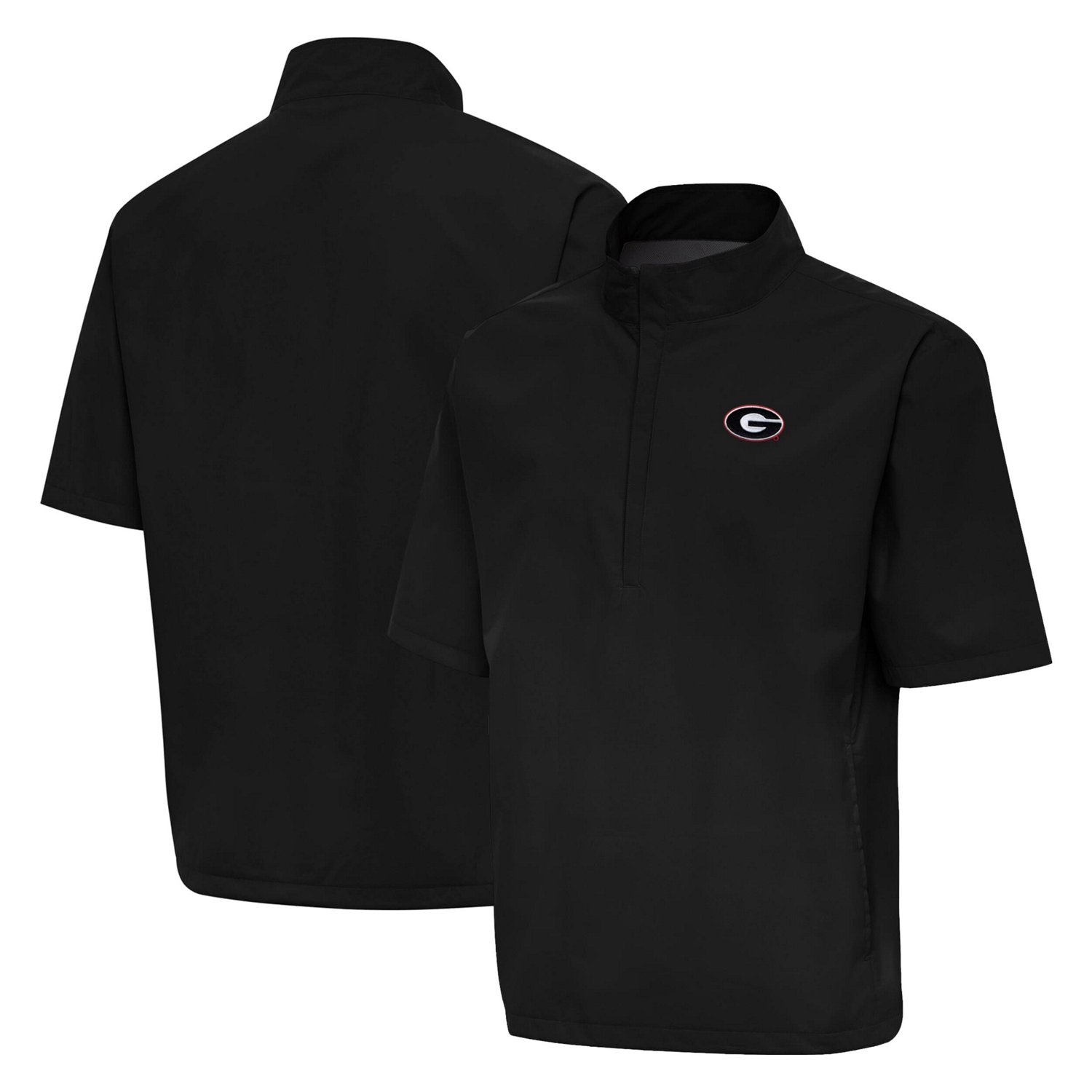 Antigua Georgia Bulldogs Brisk Short Sleeve Quarter-Zip Windshirt                                                               