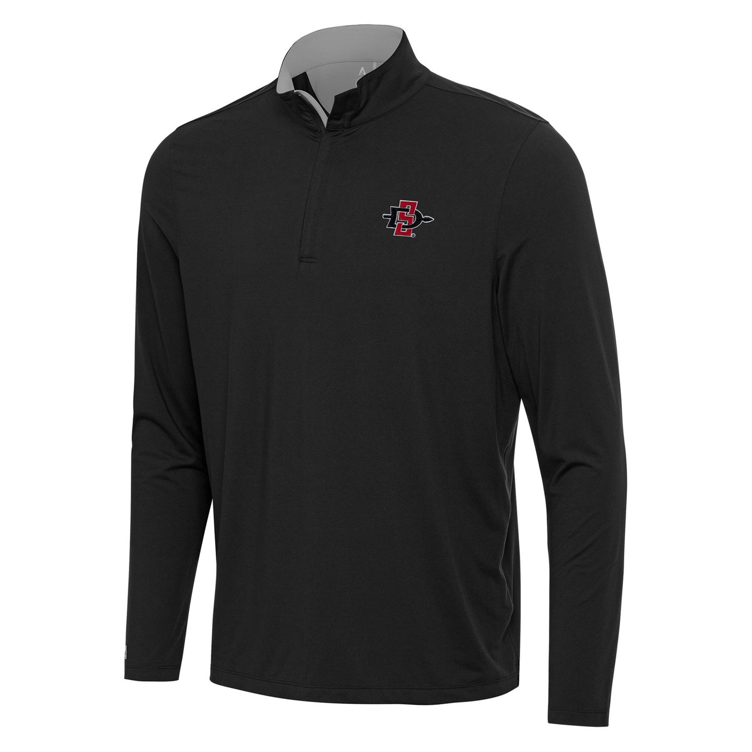 Antigua Gray San Diego State Aztecs Content Quarter-Zip Pullover Top