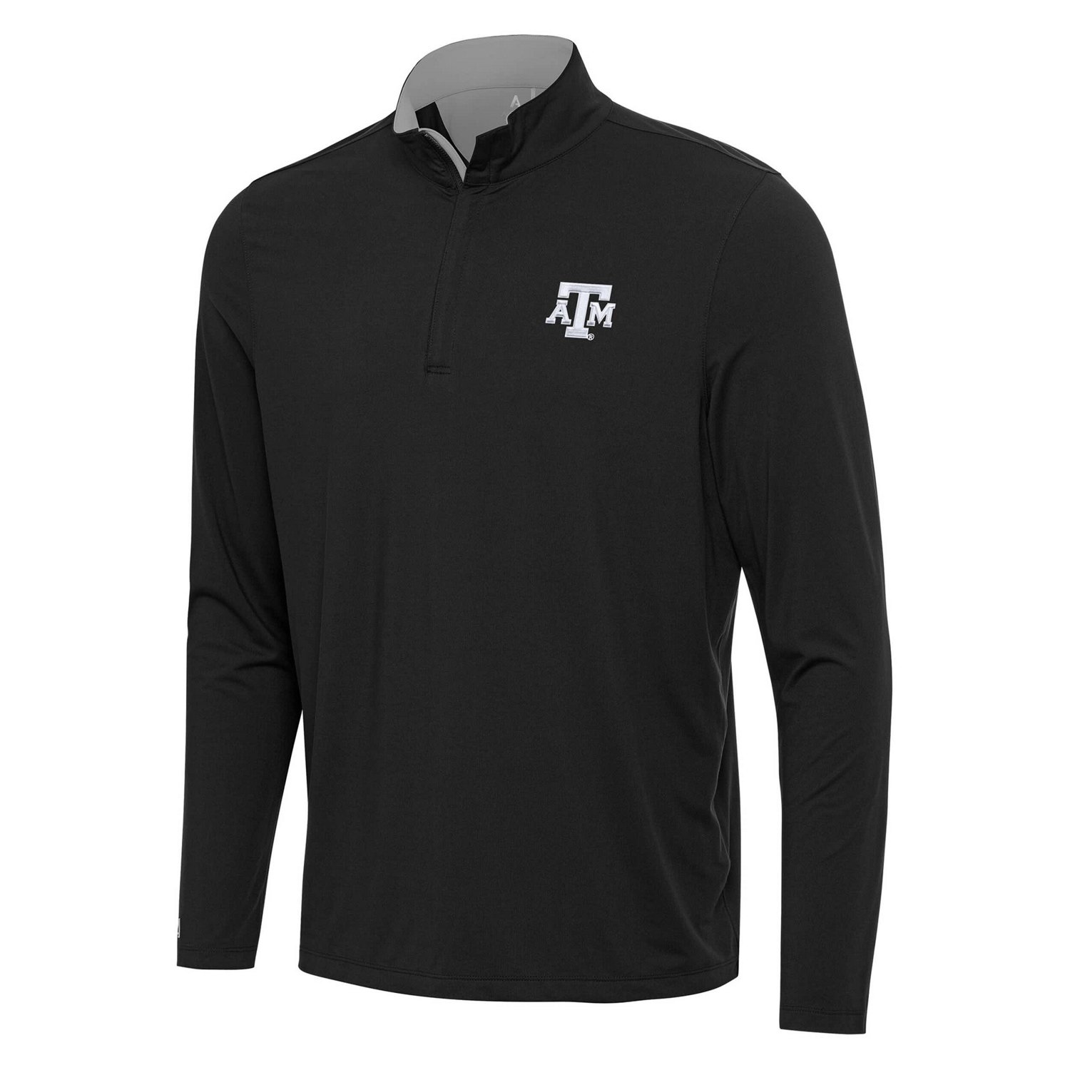 Antigua Gray Texas AM Aggies Content Quarter-Zip Pullover Top