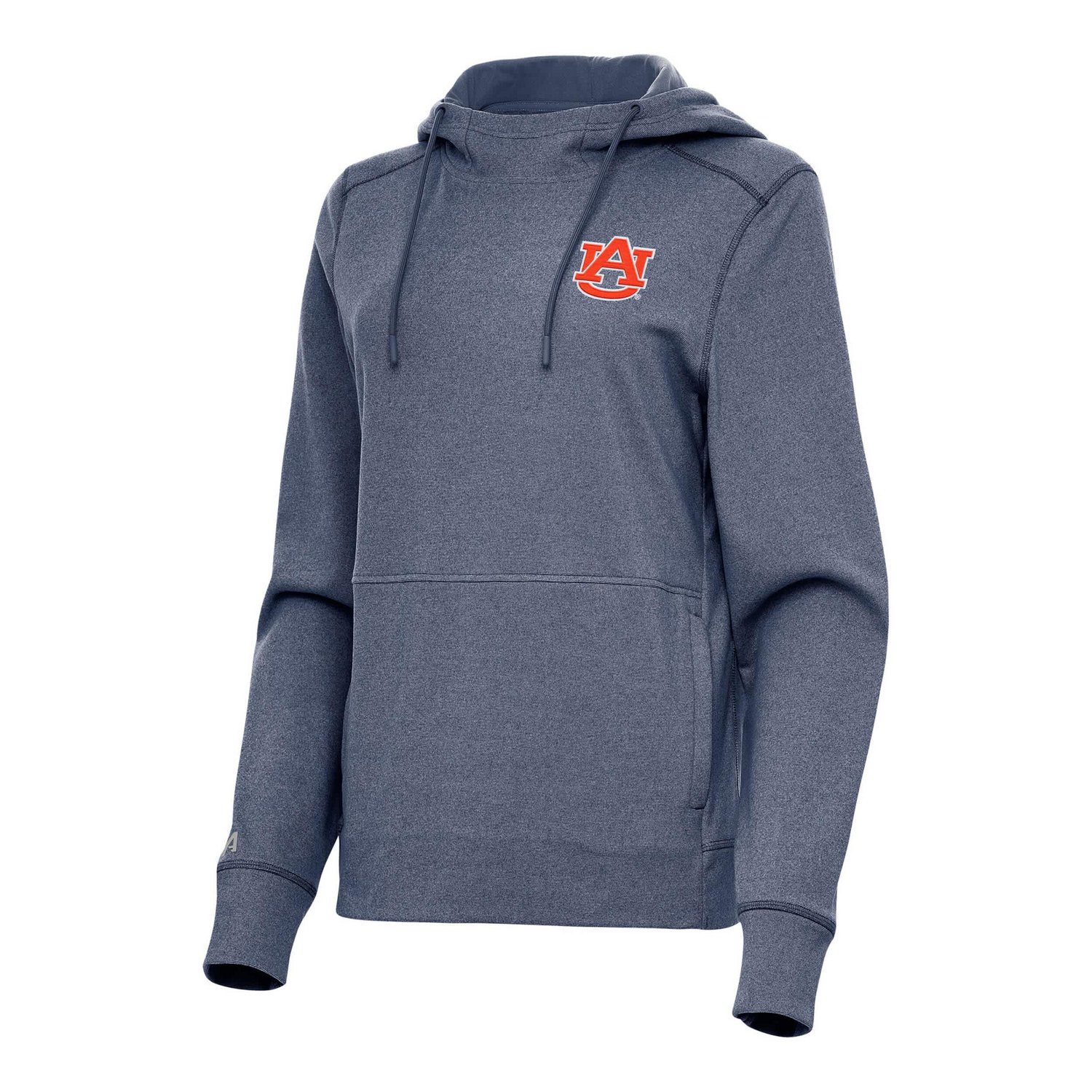 Antigua Heather Auburn Tigers Justice Pullover Hoodie                                                                            - view number 1