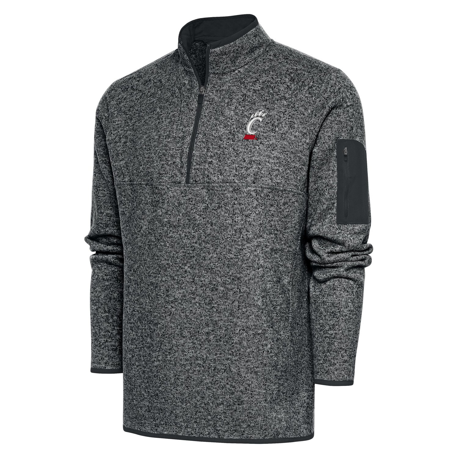 Antigua Heather Cincinnati Bearcats Fortune Quarter-Zip Pullover Jacket
