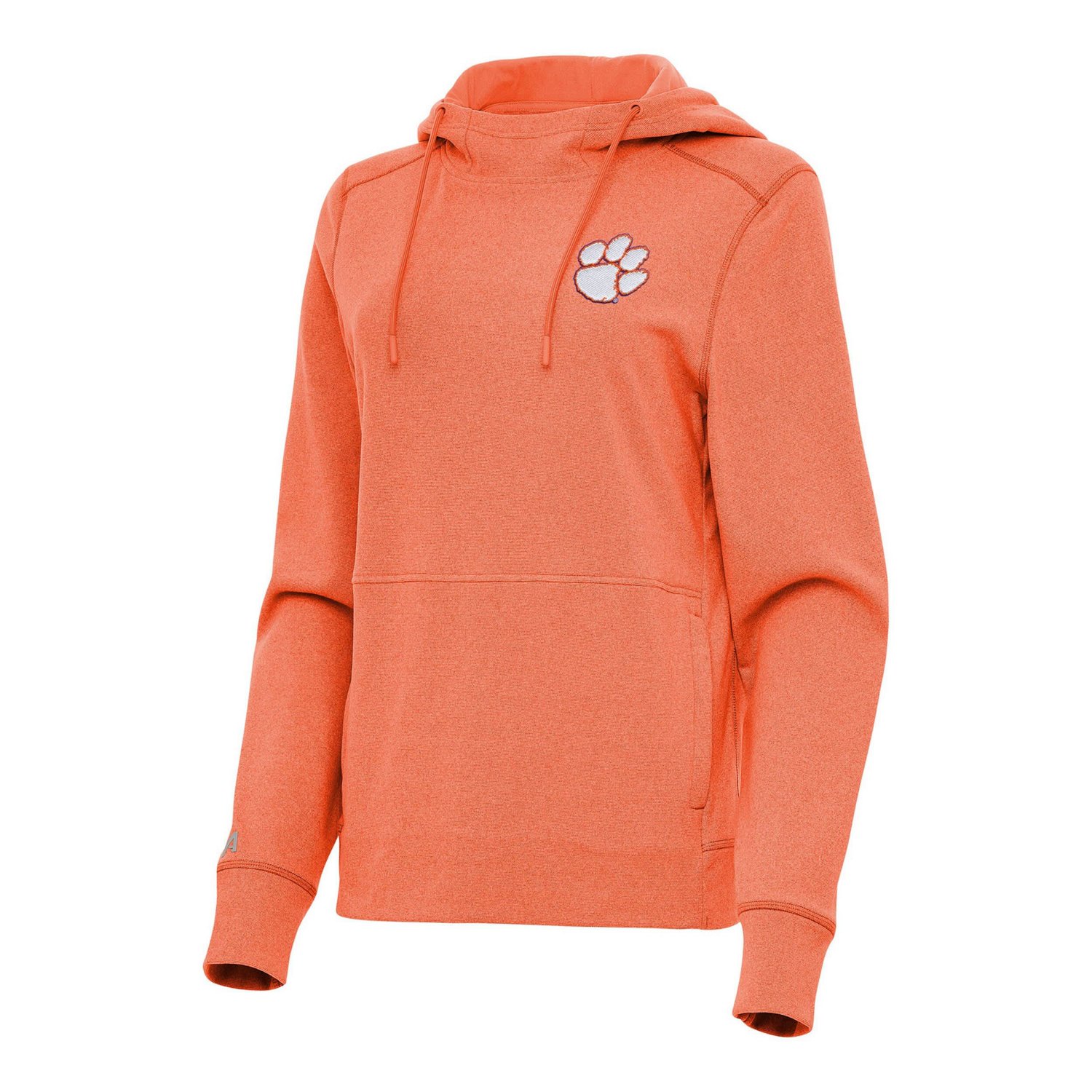 Antigua Heather Clemson Tigers Justice Pullover Hoodie                                                                           - view number 1