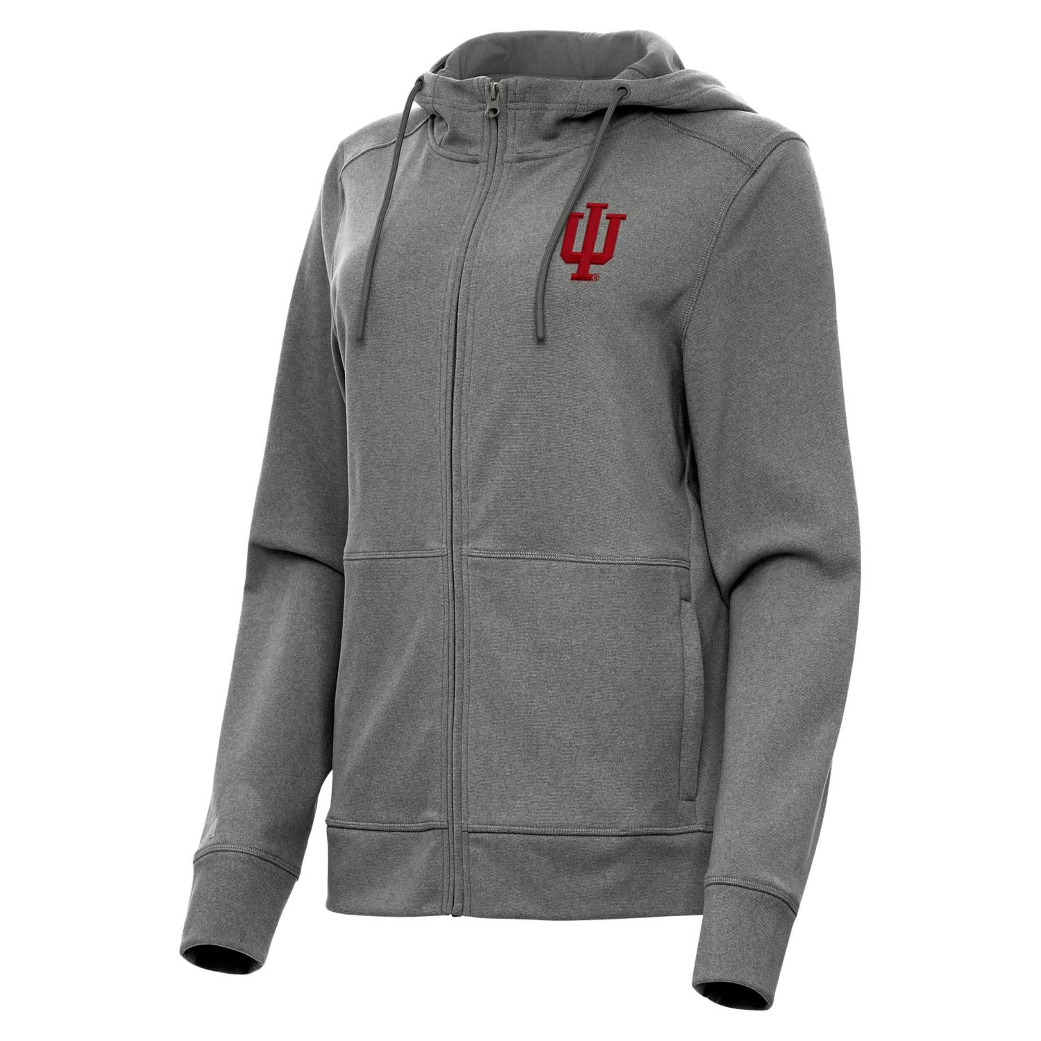Antigua Heather Crimson Indiana Hoosiers Seeker Full-Zip Hoodie Jacket - view number 2