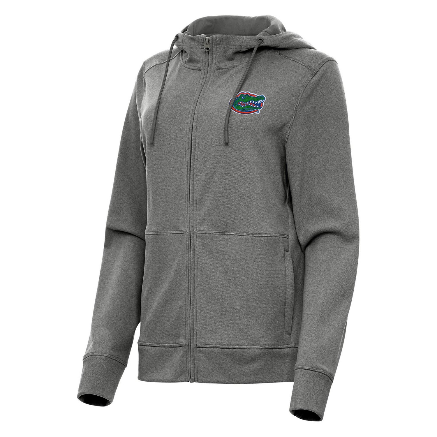Antigua Heather Florida Gators Seeker Full-Zip Hoodie