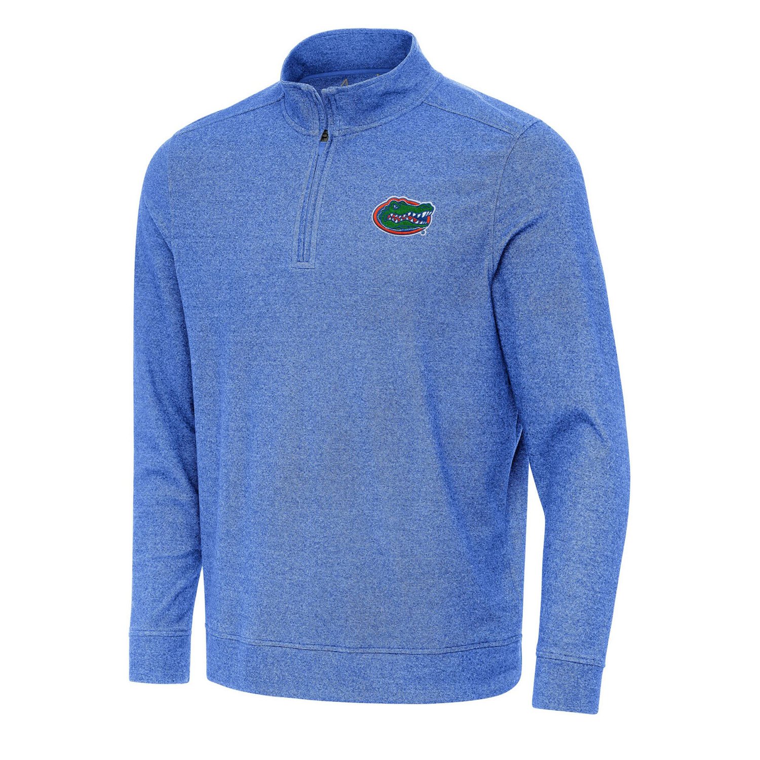 Antigua Heather Florida Gators Subtle Quarter-Zip Sweatshirt                                                                     - view number 1