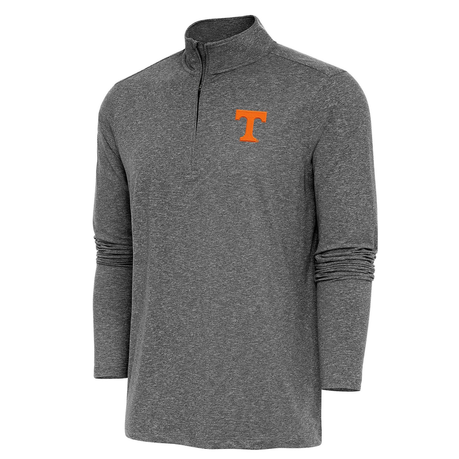 Antigua Heather Tennessee Volunteers Hunk Quarter-Zip Pullover Top                                                              