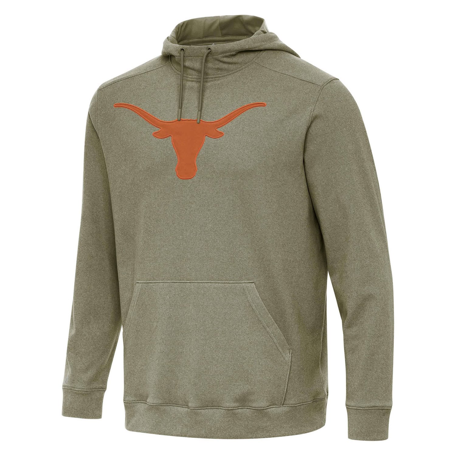 Antigua Heather Texas Longhorns Cloud Pullover Hoodie - view number 1