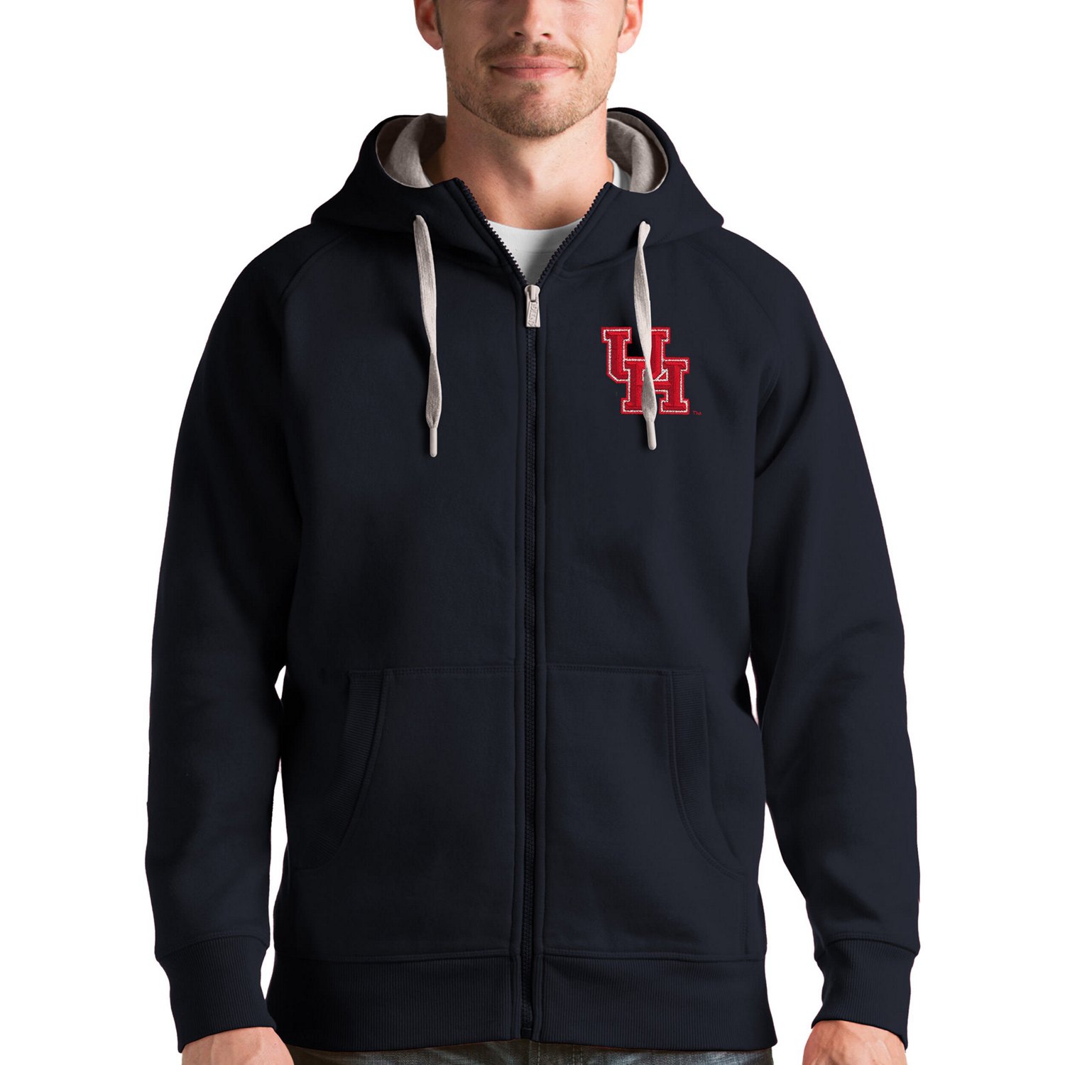 Antigua Houston Cougars Victory Full-Zip Hoodie