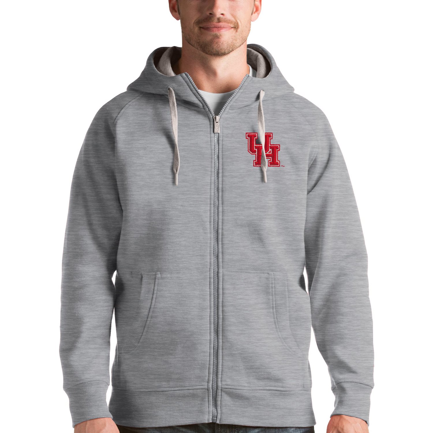 Antigua Houston Cougars Victory Full-Zip Hoodie