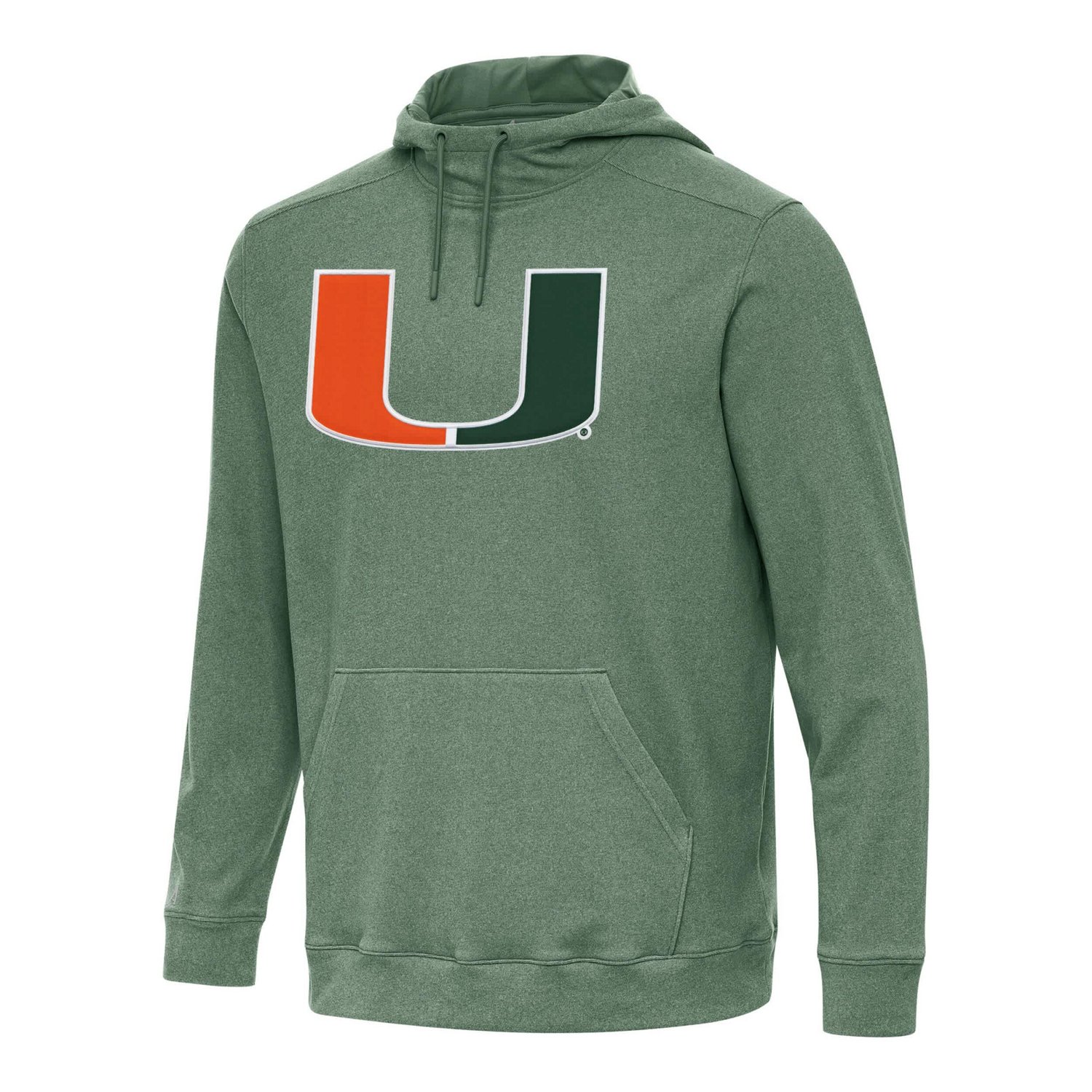Antigua Hunter Miami Hurricanes Cloud Pullover Hoodie                                                                            - view number 1