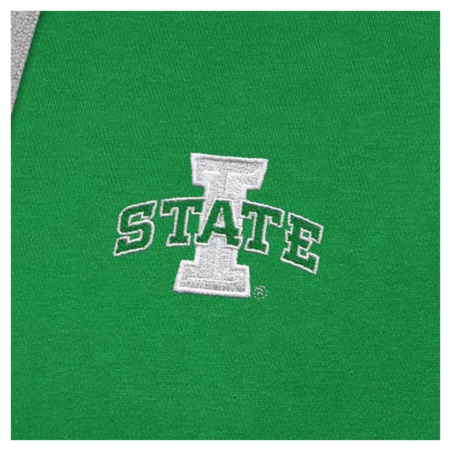Antigua Kelly Iowa State Cyclones St Patrick's Day Fleece Raglan Victory Pullover Hoodie - view number 2