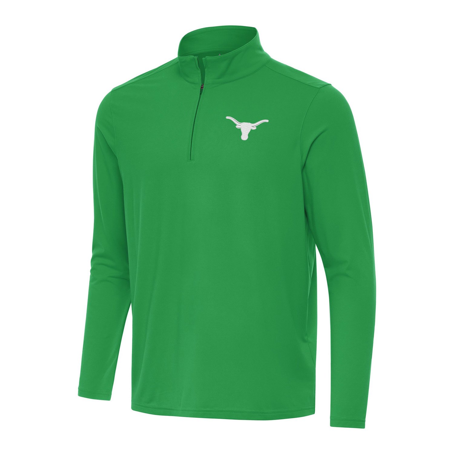 Antigua Kelly Texas Longhorns St Patrick's Day Intent Quarter-Zip Pullover