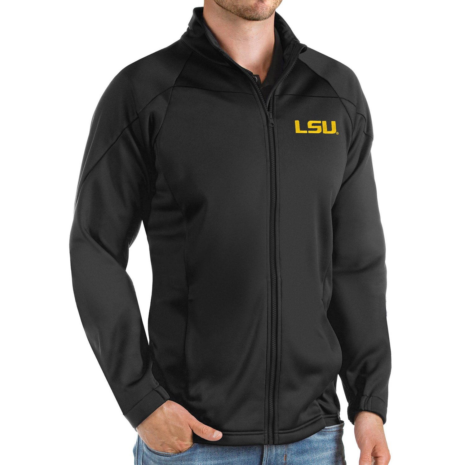 Antigua LSU Tigers Links Full-Zip Golf Jacket                                                                                    - view number 1
