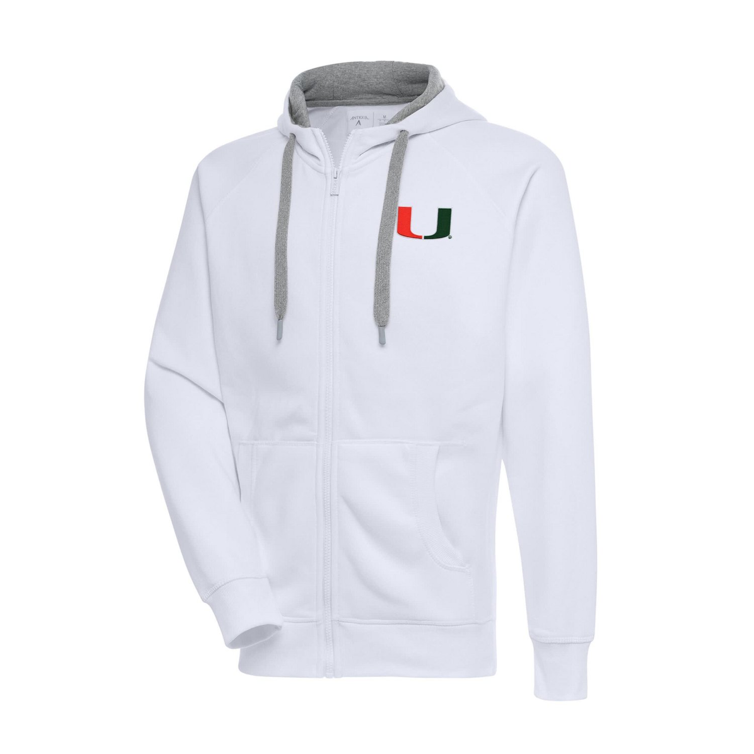 Antigua Miami Hurricanes Big  Tall Victory Full-Zip Hoodie                                                                       - view number 1