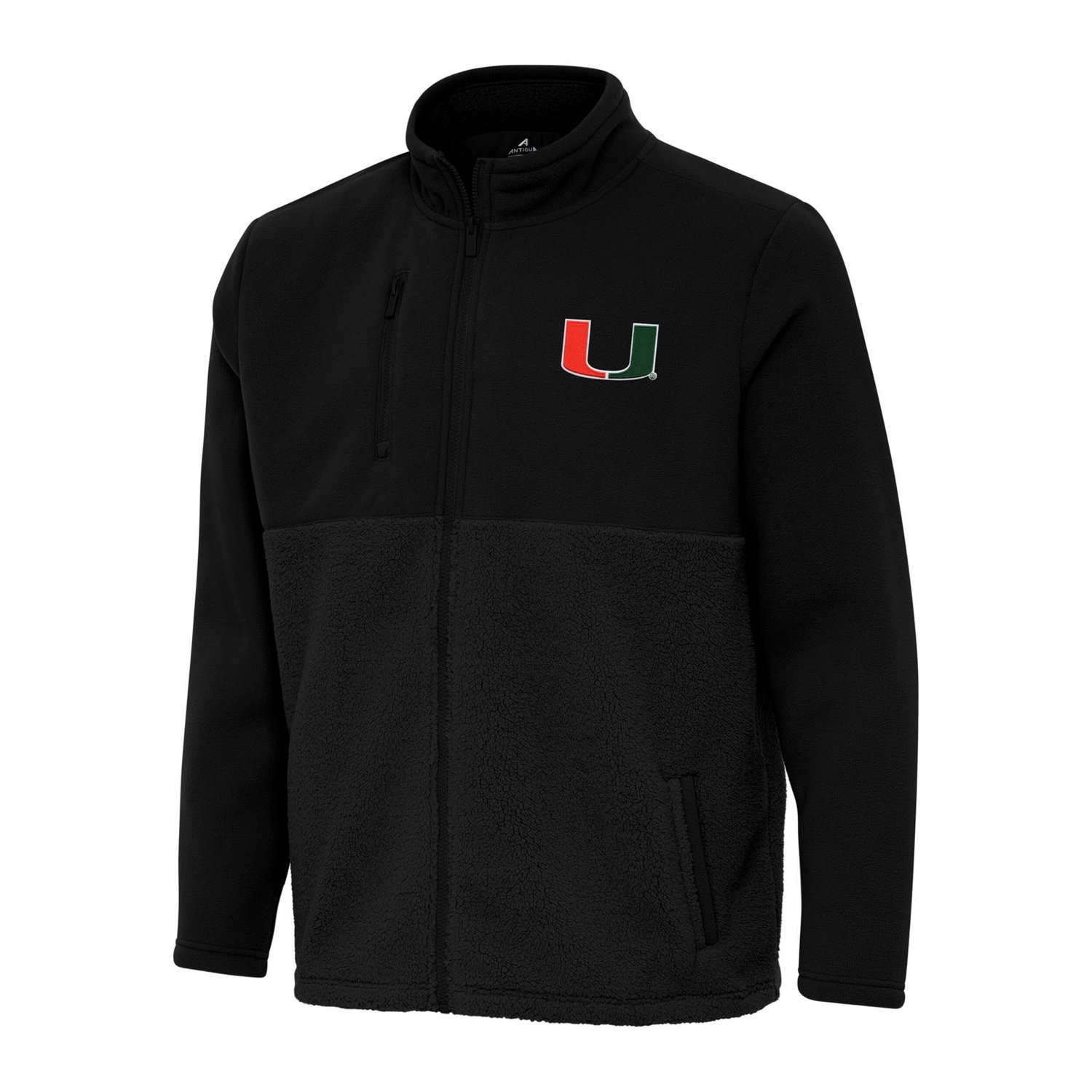 Antigua Miami Hurricanes Daily Fused Full-Zip Jacket