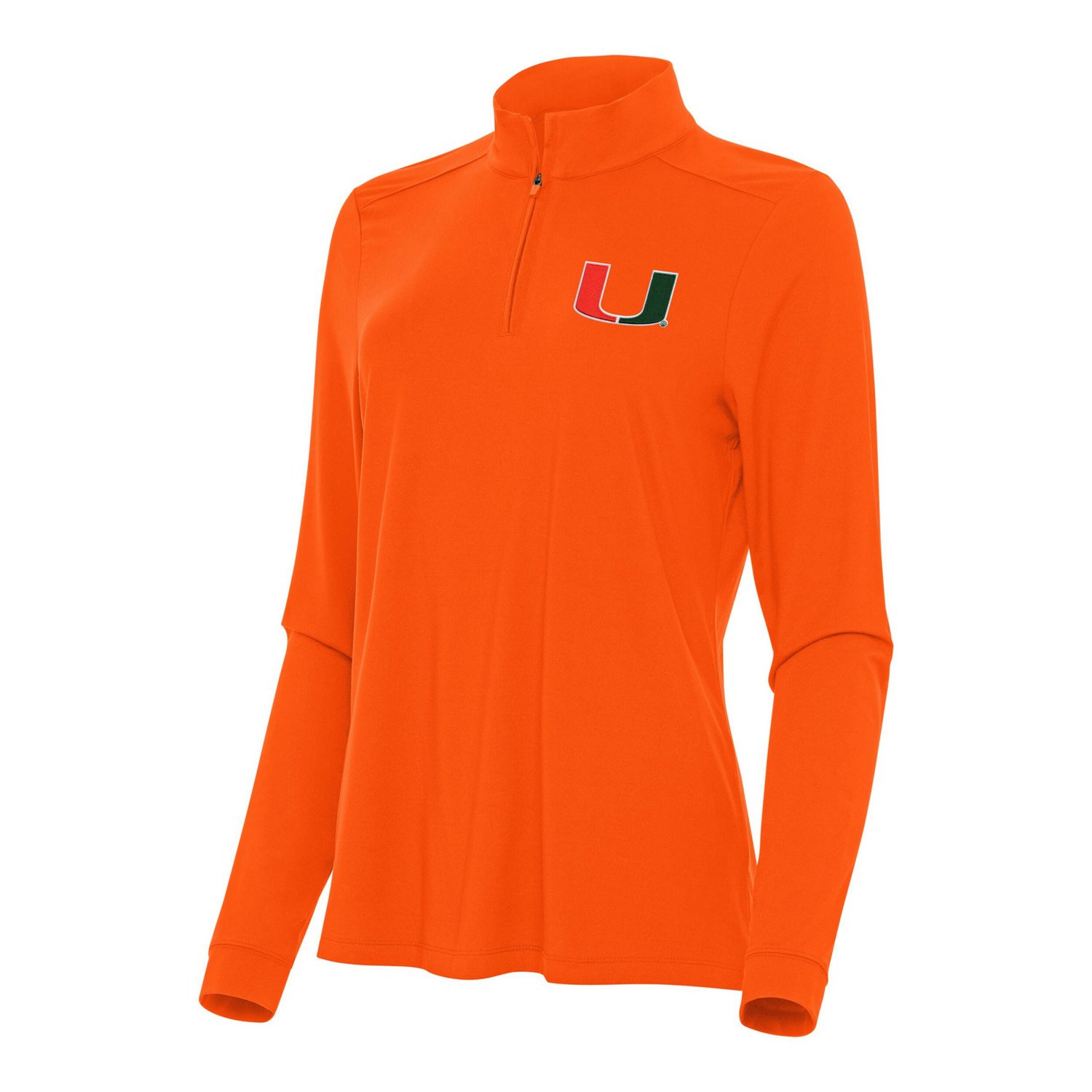 Antigua Miami Hurricanes Intent Quarter-Zip Top                                                                                  - view number 1