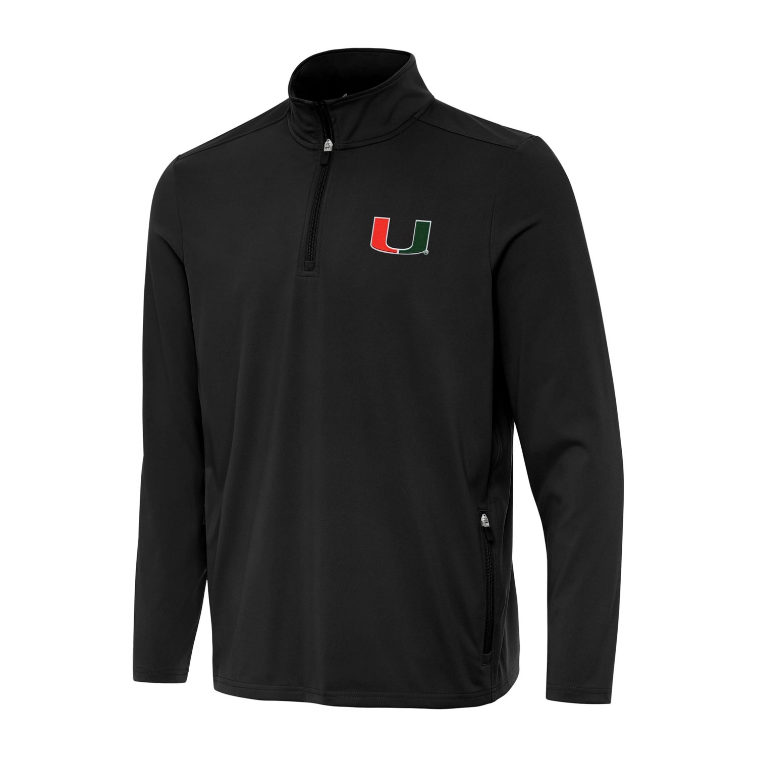 Antigua Miami Hurricanes Perilous Quarter-Zip Sweatshirt