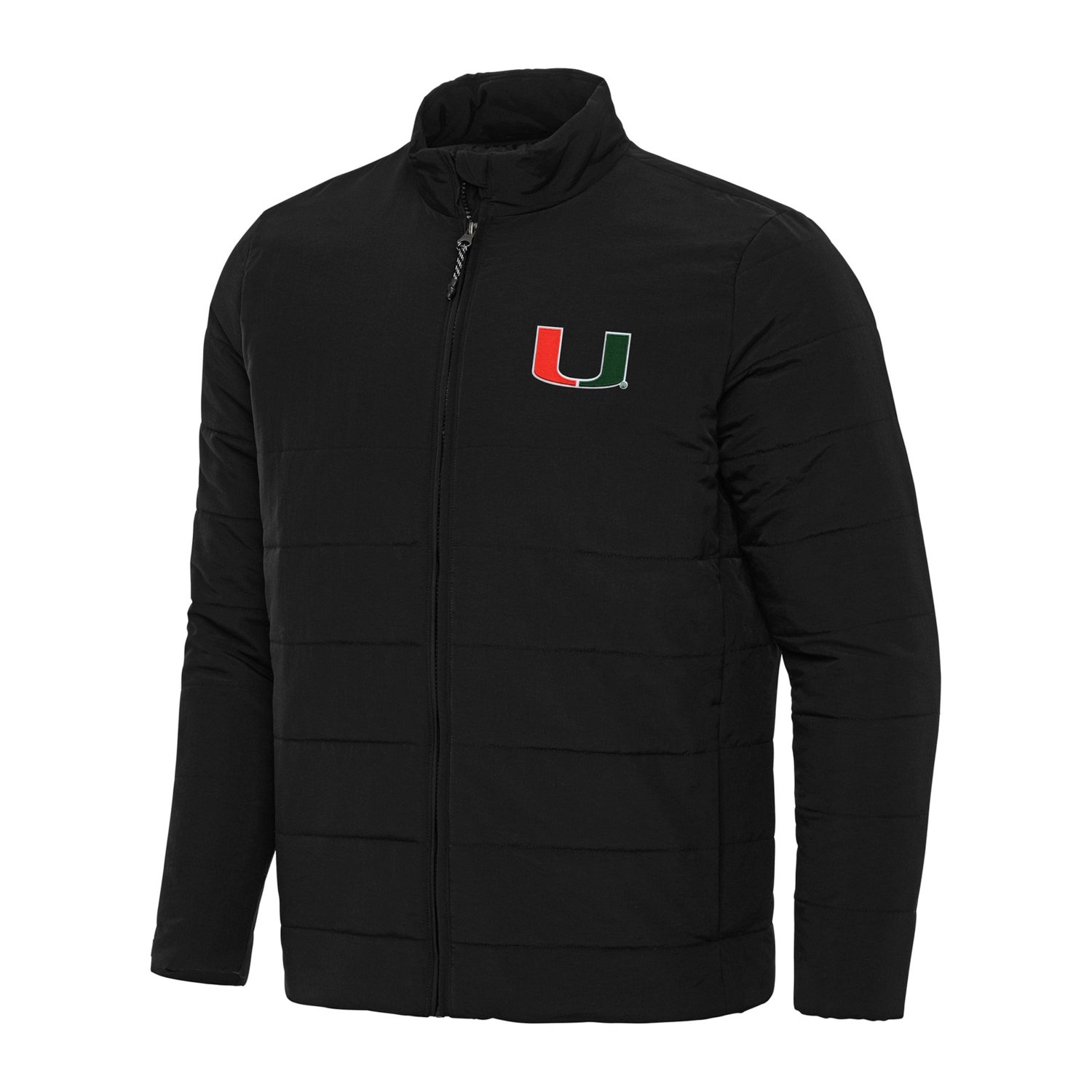 Antigua Miami Hurricanes Swelter Full-Zip Puffer Jacket