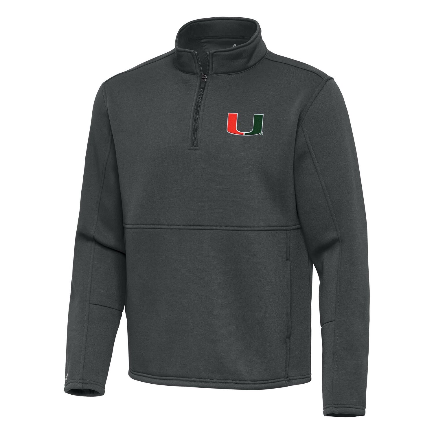Antigua Miami Hurricanes Twist Quarter-Zip Pullover Jacket