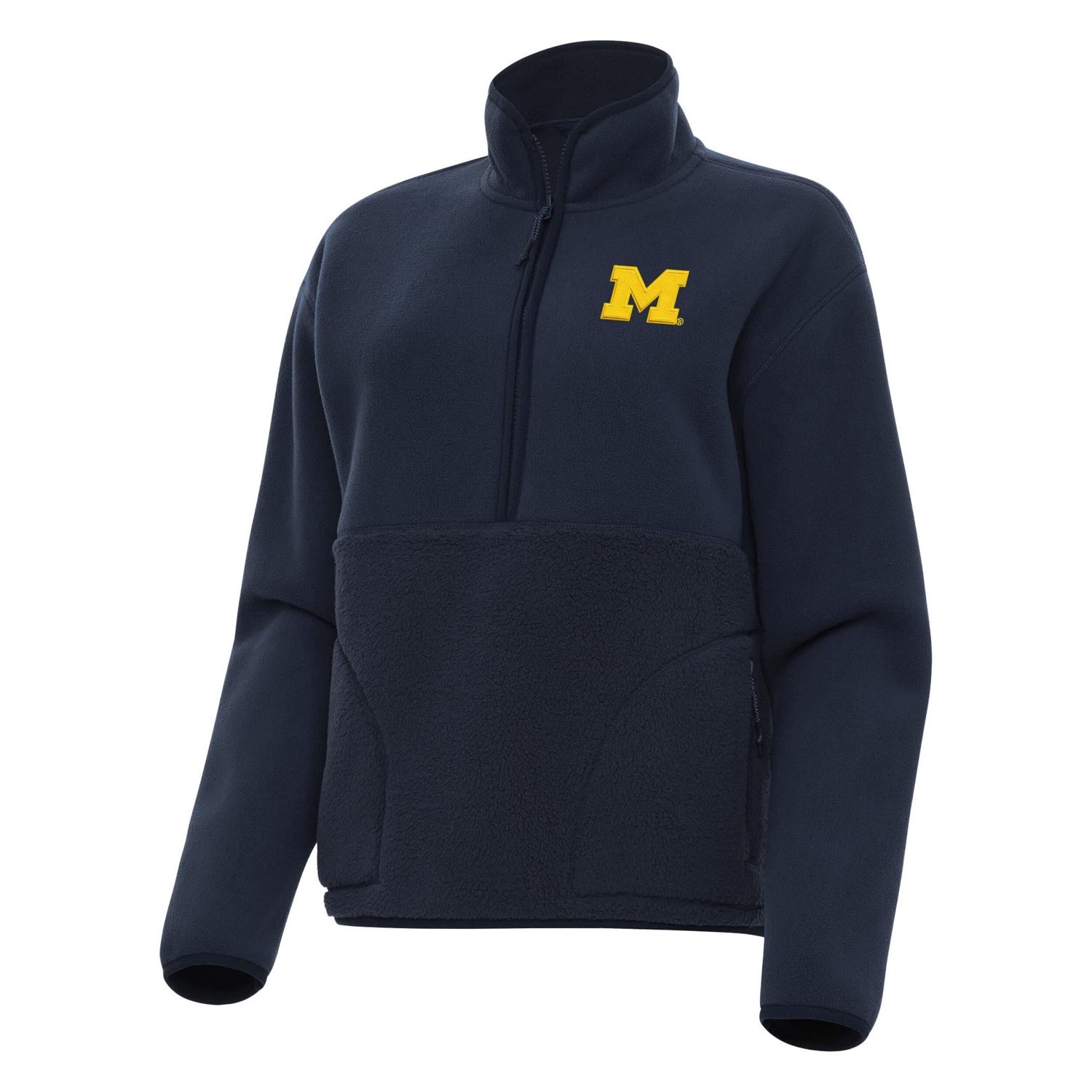Antigua Michigan Wolverines Figure Quarter-Zip Jacket - view number 2