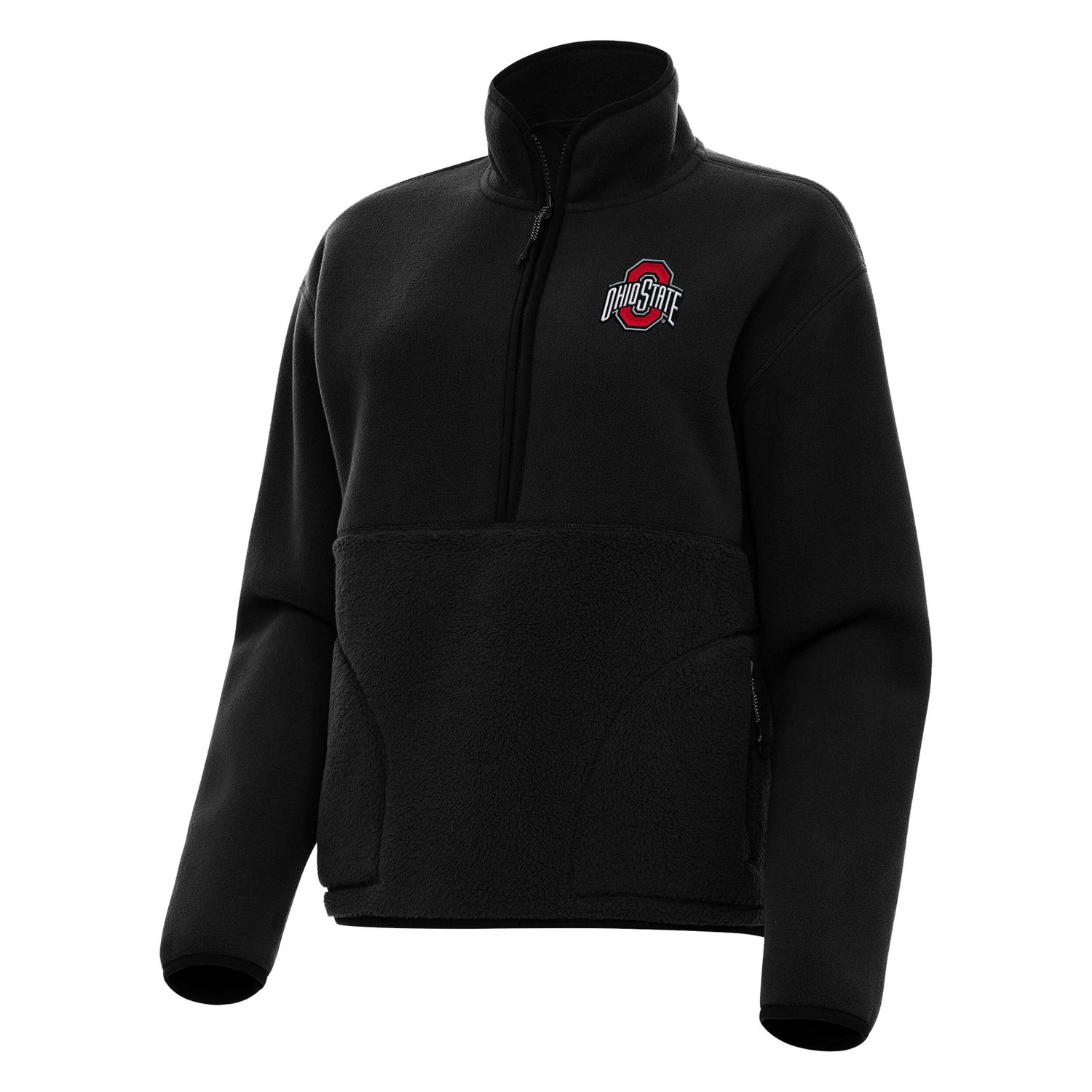 Antigua Ohio State Buckeyes Figure Quarter-Zip Pullover Jacket - view number 2