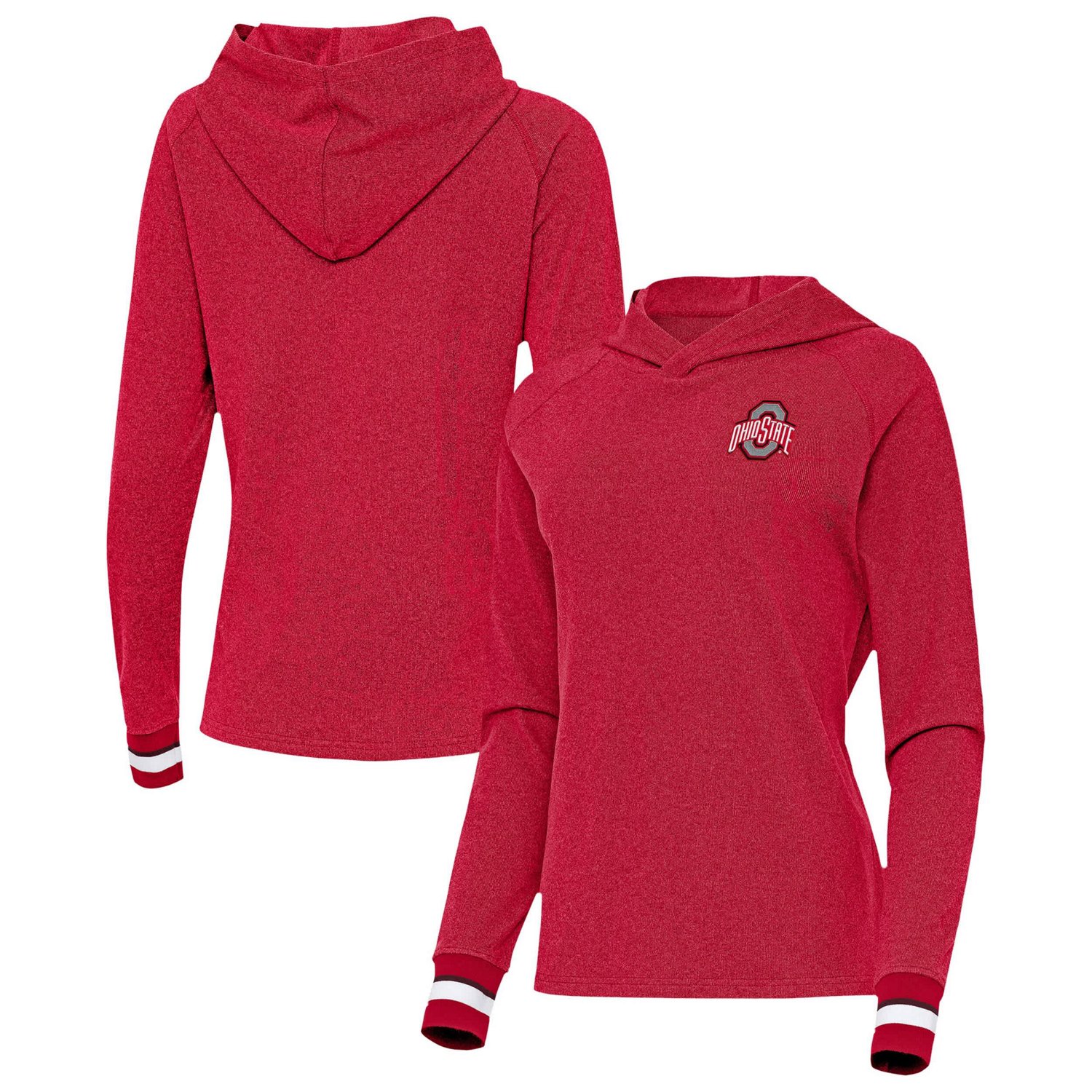 Antigua Ohio State Buckeyes Trek Pullover Hoodie - view number 1