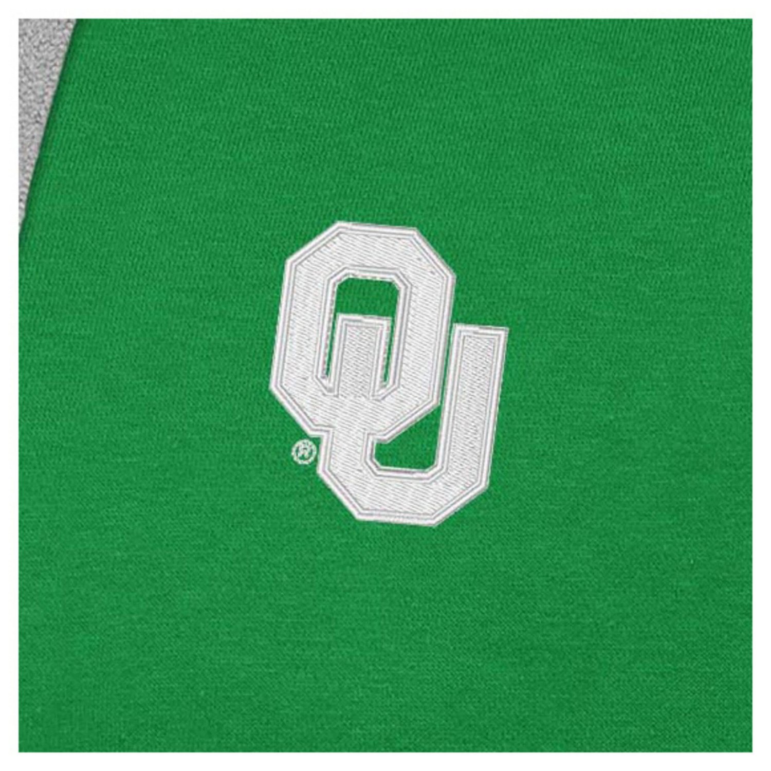 Antigua Oklahoma Sooners St Patrick's Day Fleece Raglan Victory Pullover Hoodie - view number 2