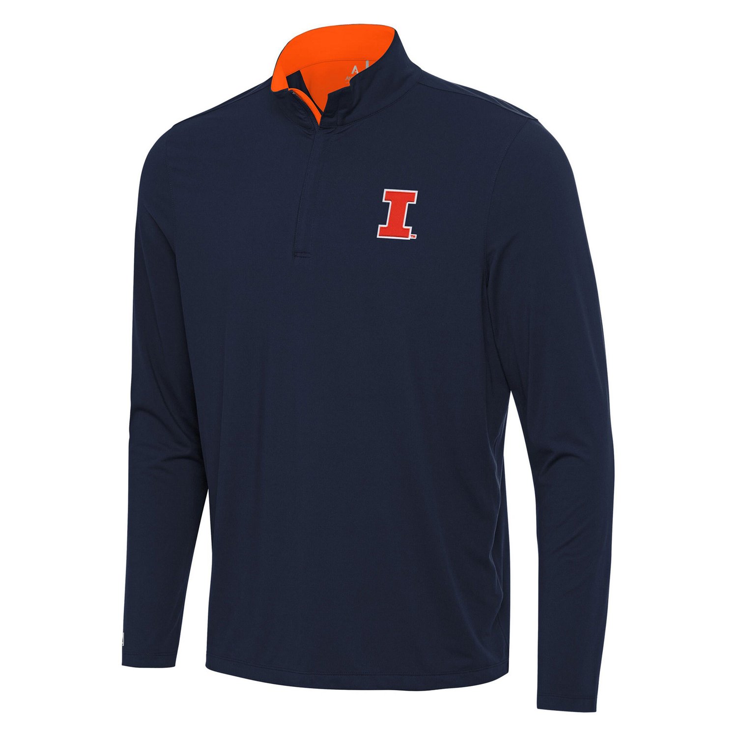 Antigua Orange Illinois Fighting Illini Content Quarter-Zip Pullover Top