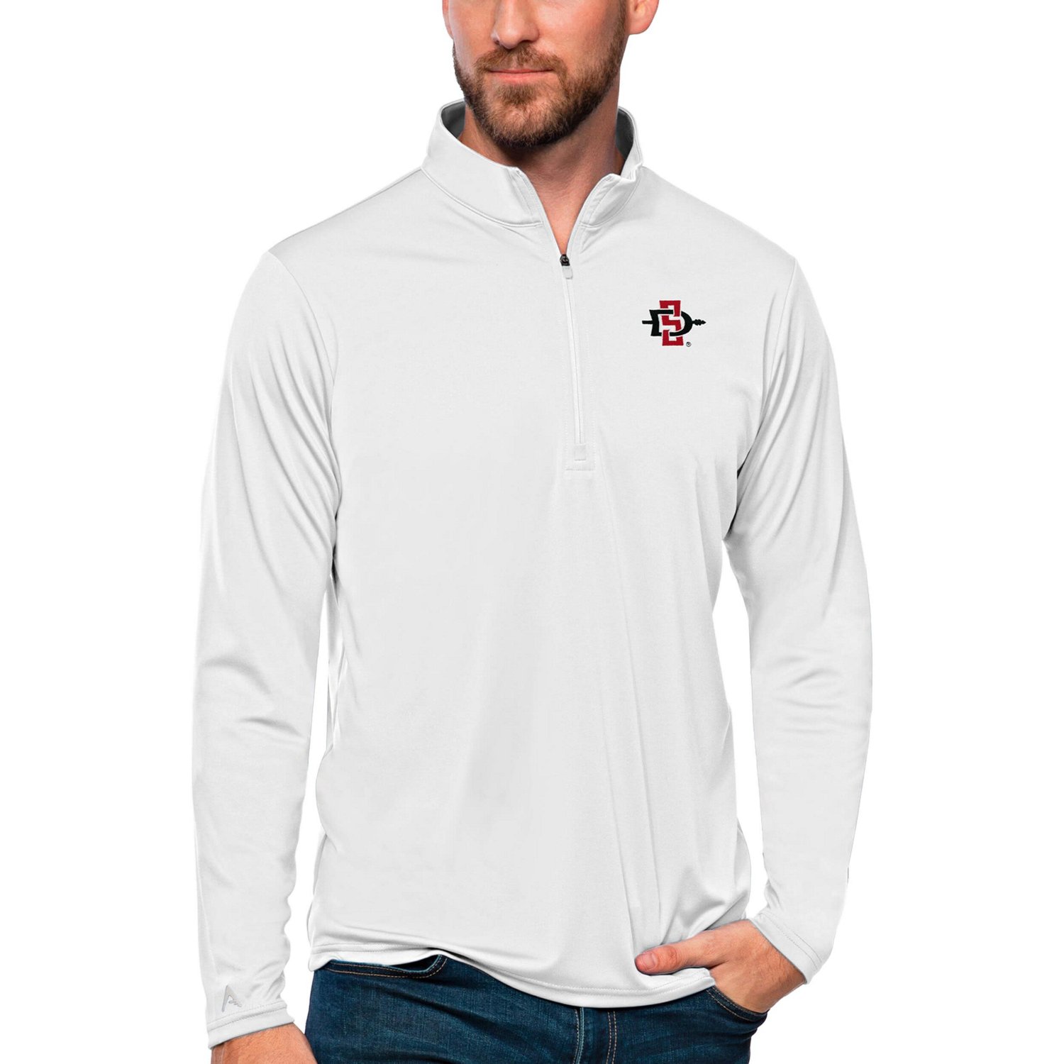 Antigua San Diego State Aztecs Tribute Quarter-Zip Top
