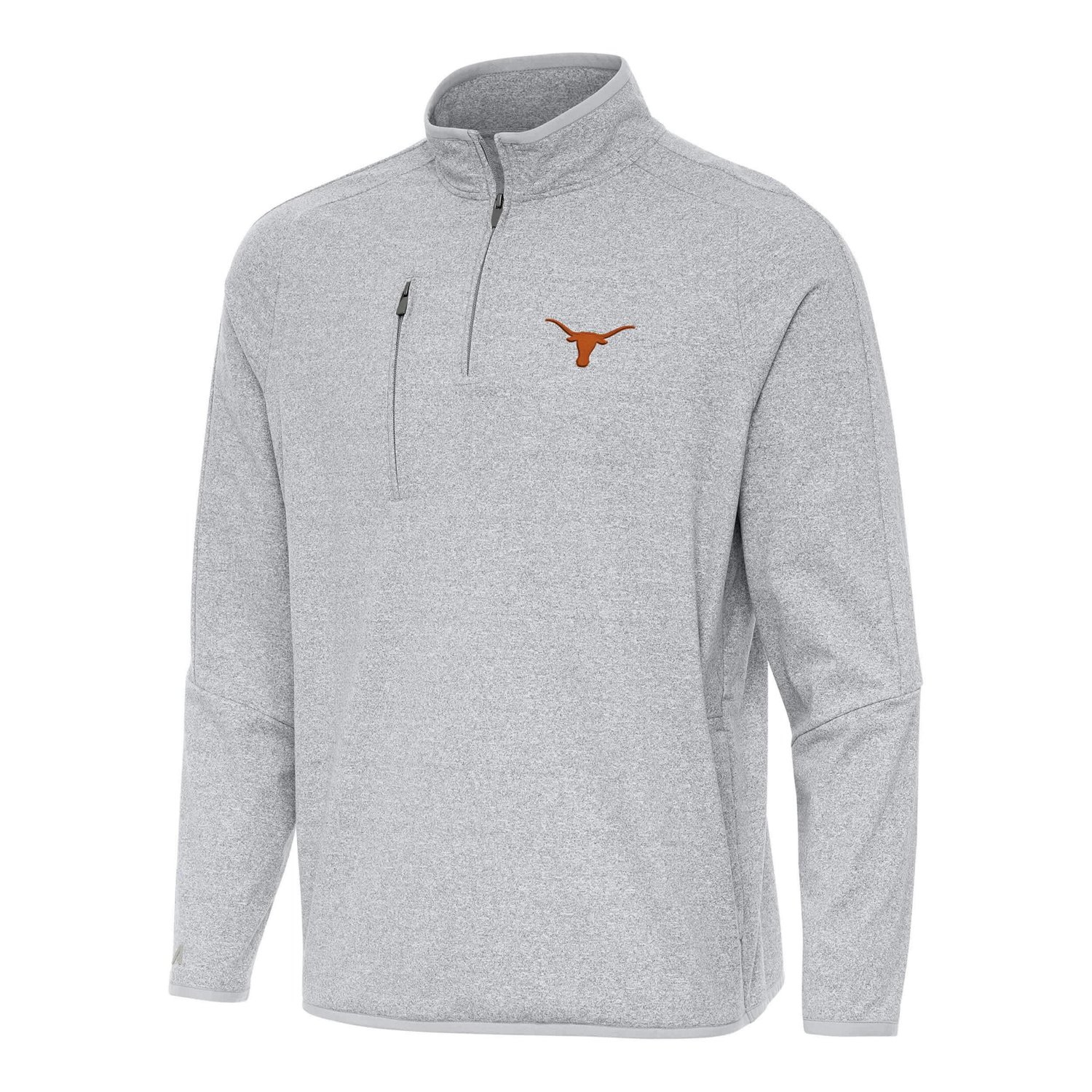 Antigua Texas Longhorns Certain Quarter-Zip Tri-Blend Sweatshirt                                                                 - view number 1