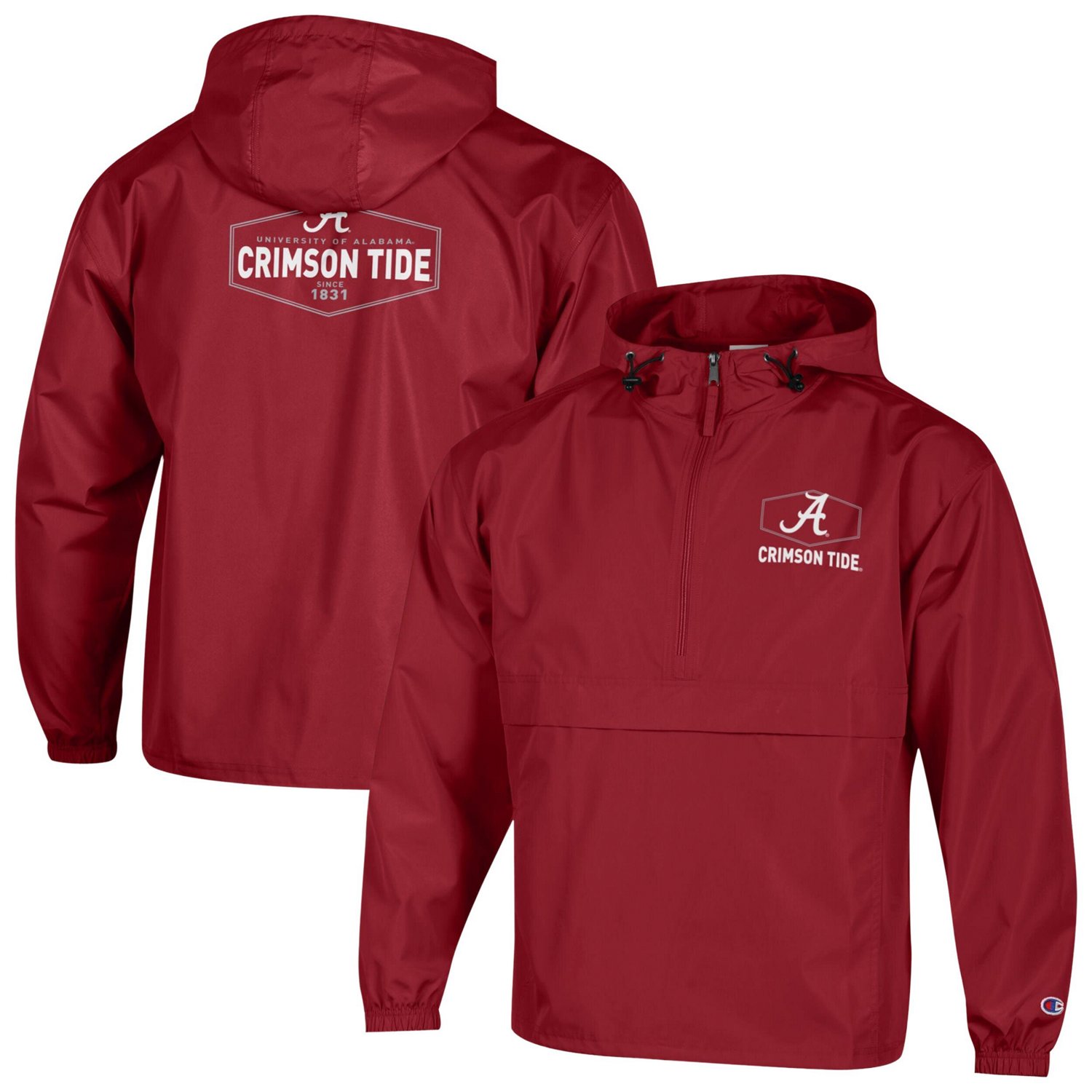 Champion Alabama Tide Delay Packable Half-Zip Jacket