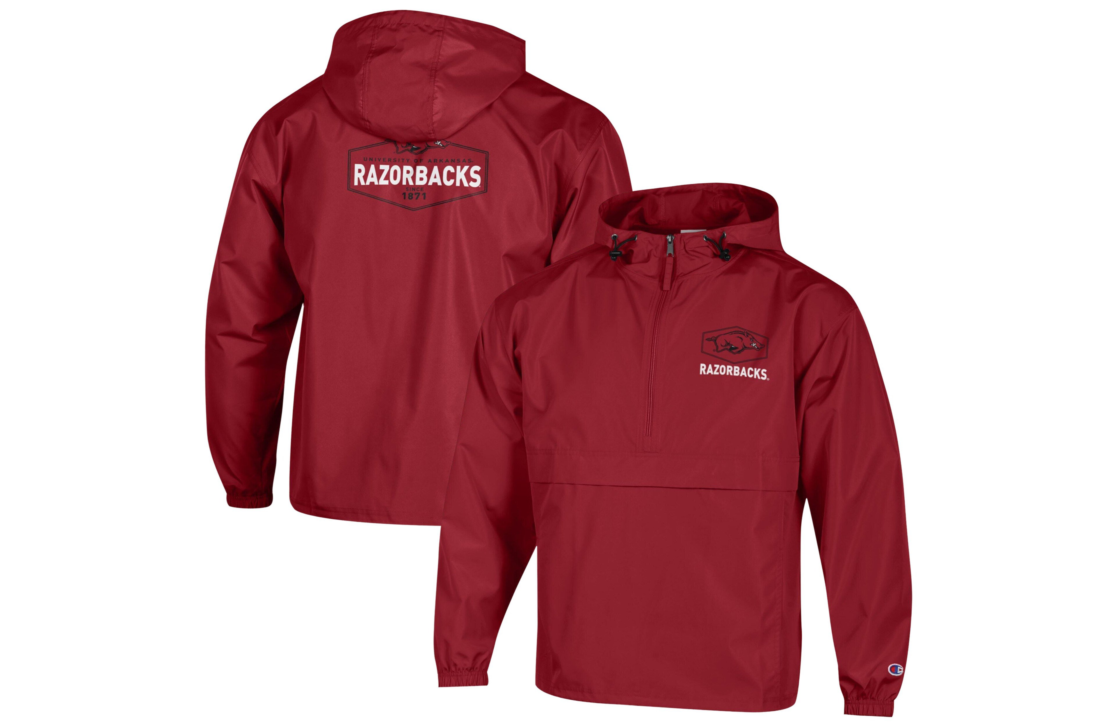 Champion Arkansas Razorbacks Delay Packable Half-Zip Jacket