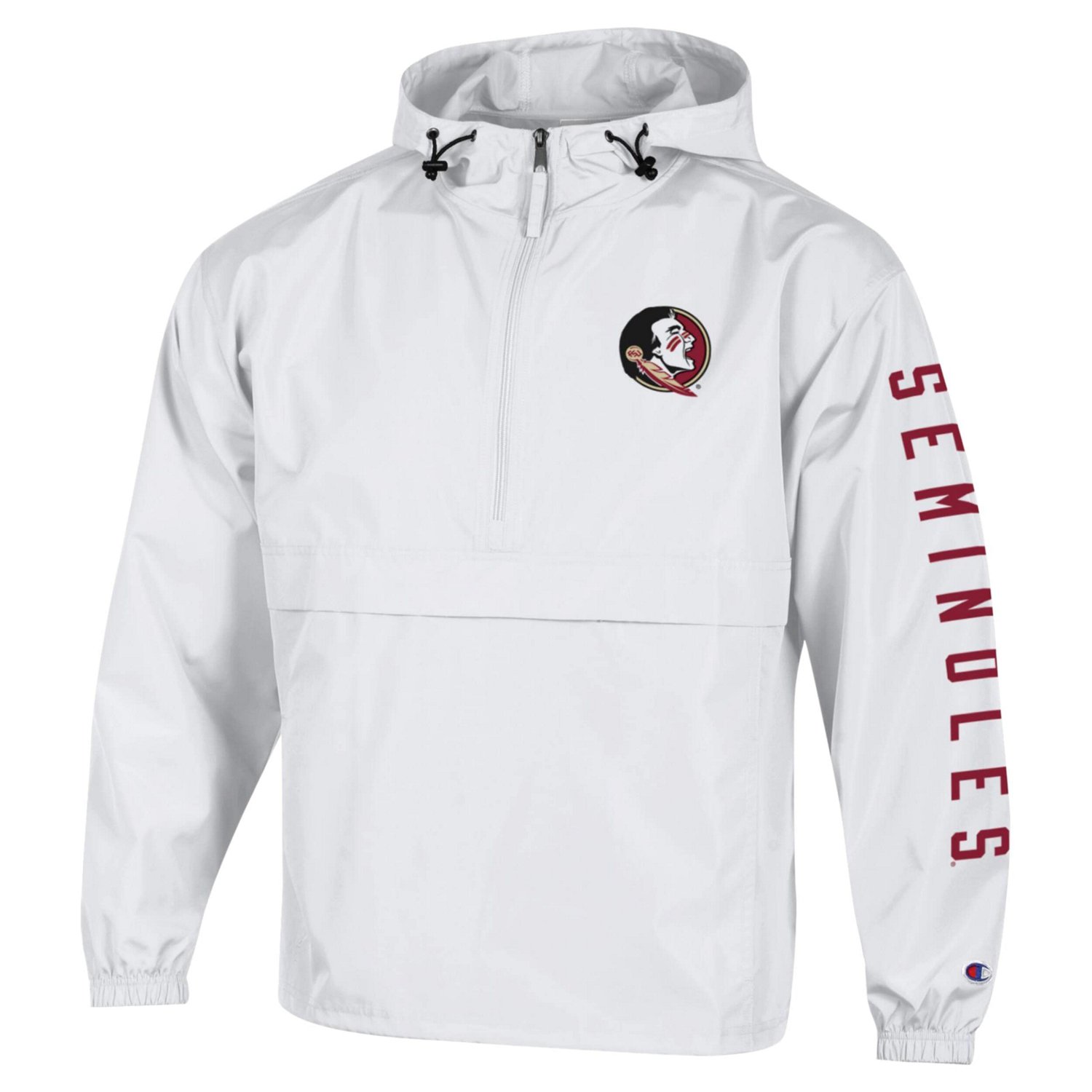 Champion Florida State Seminoles Cloud Packable Half-Zip Hooded Jacket