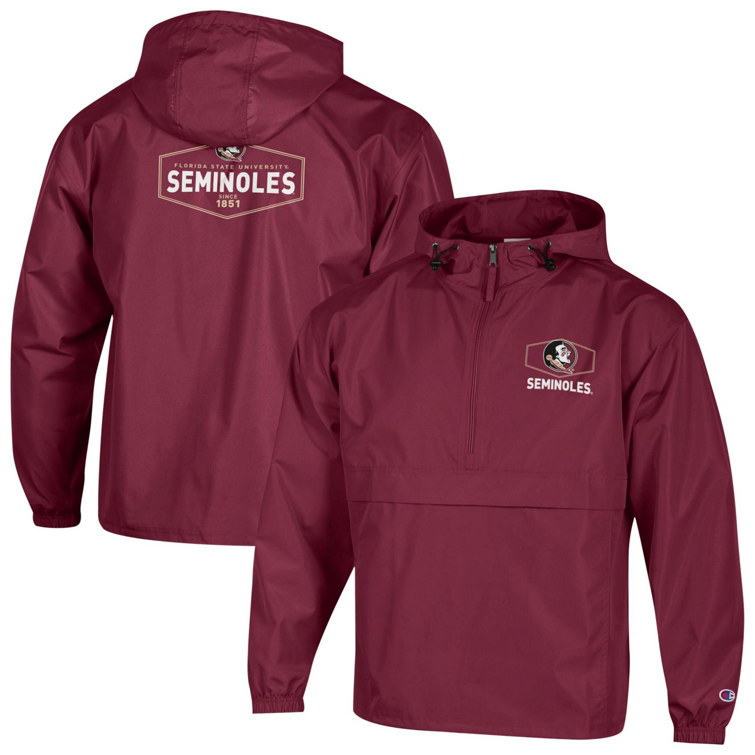 Champion Florida State Seminoles Delay Packable Half-Zip Jacket