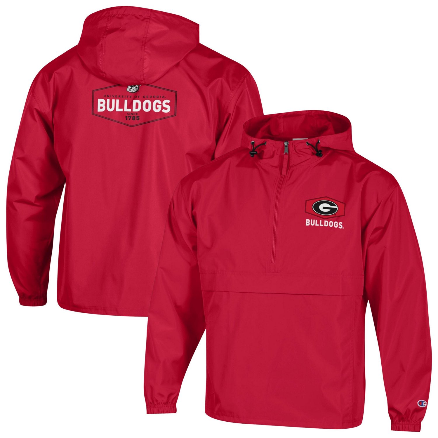 Champion Georgia Bulldogs Delay Packable Half-Zip Jacket