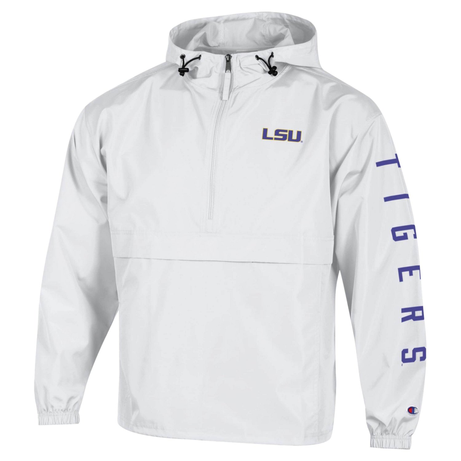 Champion LSU Tigers Cloud Packable Half-Zip Hooded Jacket - view number 2