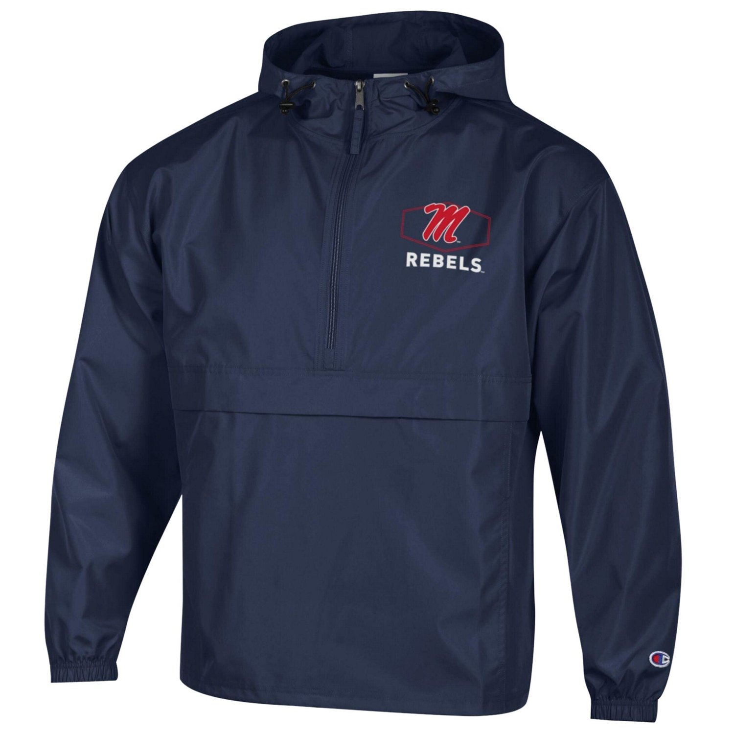 Champion Ole Miss Rebels Delay Packable Half-Zip Jacket