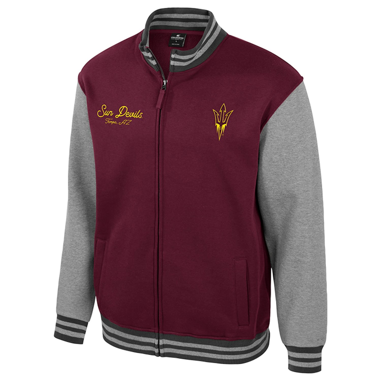 Colosseum Arizona State Sun Devils Ambi-Turner Full-Zip Varsity Jacket - view number 2