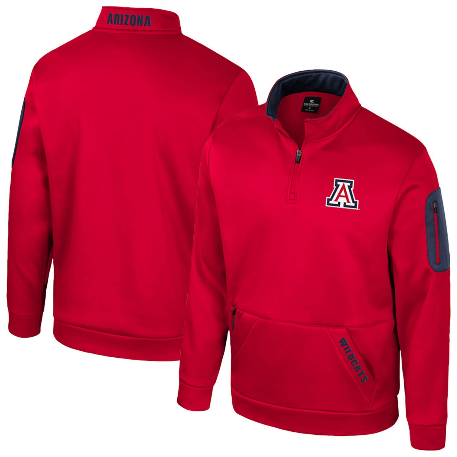 Colosseum Arizona Wildcats Mainframe Quarter-Zip Fleece Jacket - view number 1