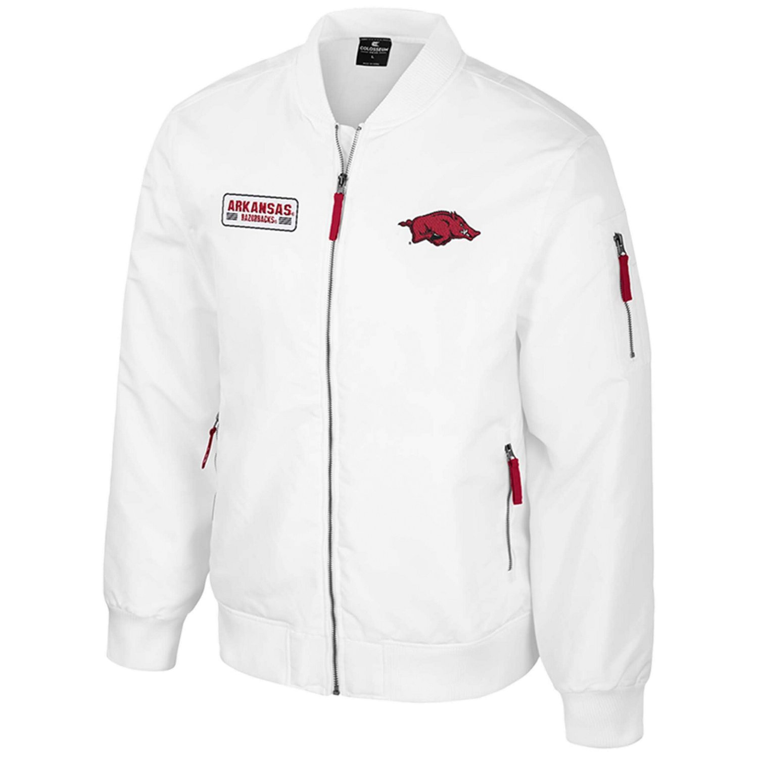 Colosseum Arkansas Razorbacks Rabbit Full-Zip Bomber Jacket